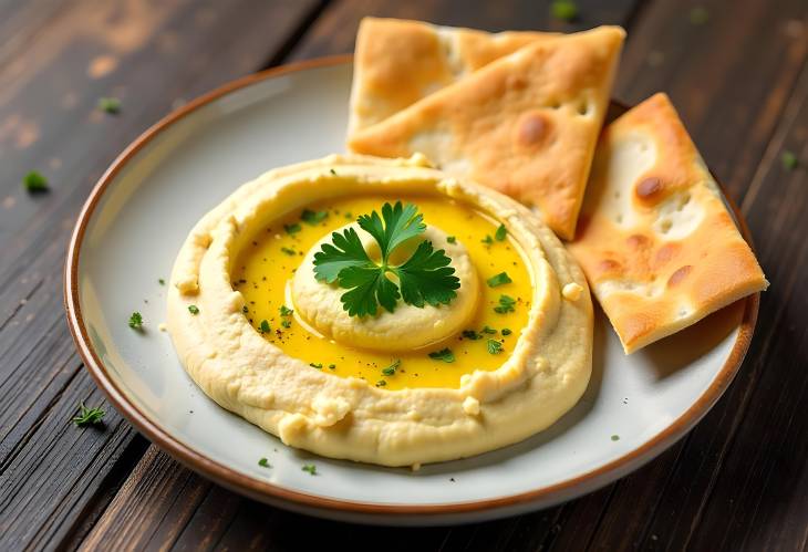 Classic Hummus A Flavorful Dip with Pita Bread